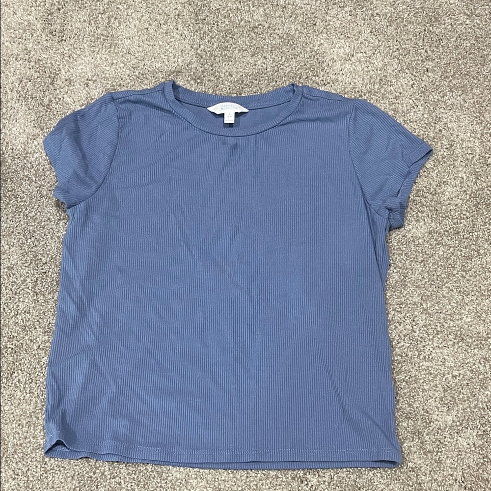 Market & Spruce Short Sleeve Blue Tee
